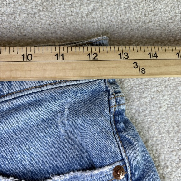 Abercrombie & Fitch "The Mom Short" Curve Love Medium Blue Denim Shorts Size 25 - Picture 4 of 10